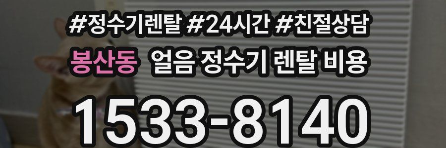 봉산동 얼음 정수기 렌탈 비용