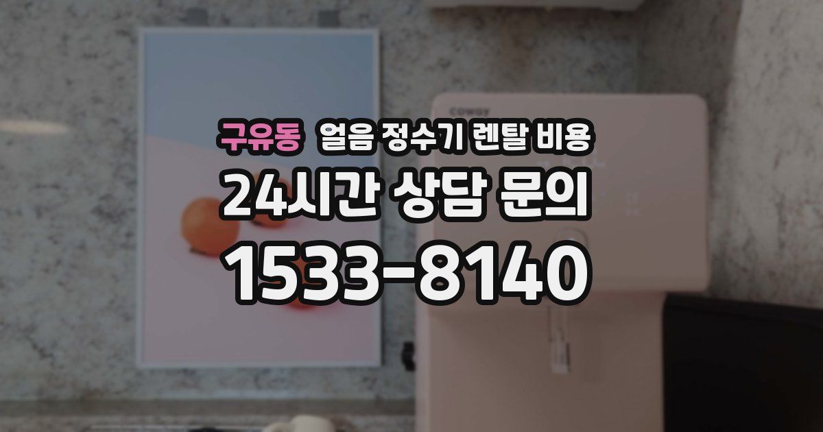 구유동 얼음 정수기 렌탈 비용