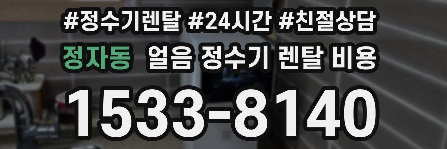 정자동 얼음 정수기 렌탈 비용