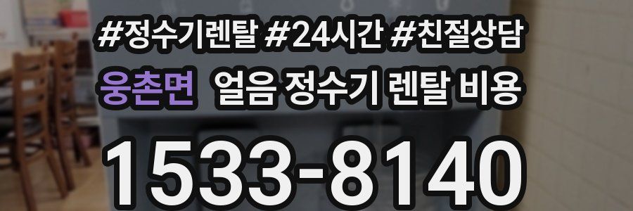 웅촌면 얼음 정수기 렌탈 비용