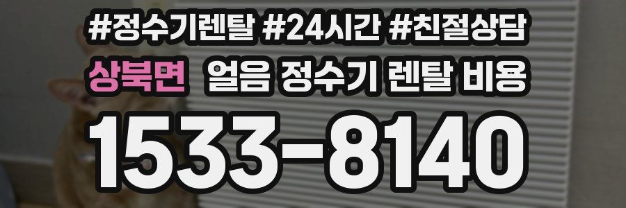 상북면 얼음 정수기 렌탈 비용