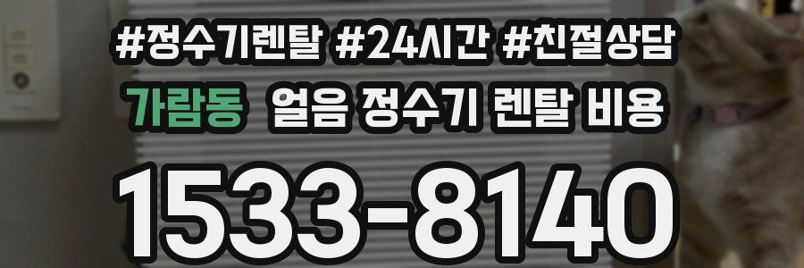 가람동 얼음 정수기 렌탈 비용