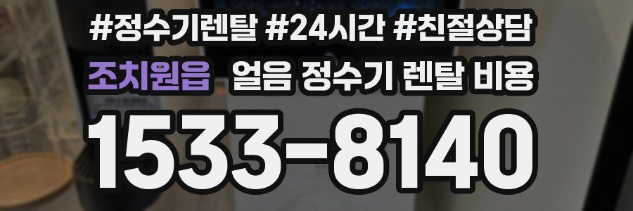 조치원읍 얼음 정수기 렌탈 비용