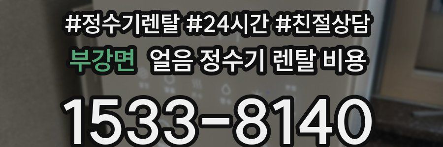 부강면 얼음 정수기 렌탈 비용