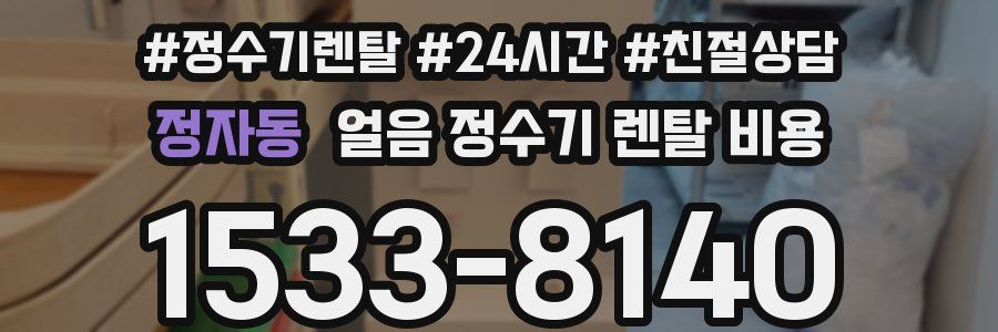 정자동 얼음 정수기 렌탈 비용