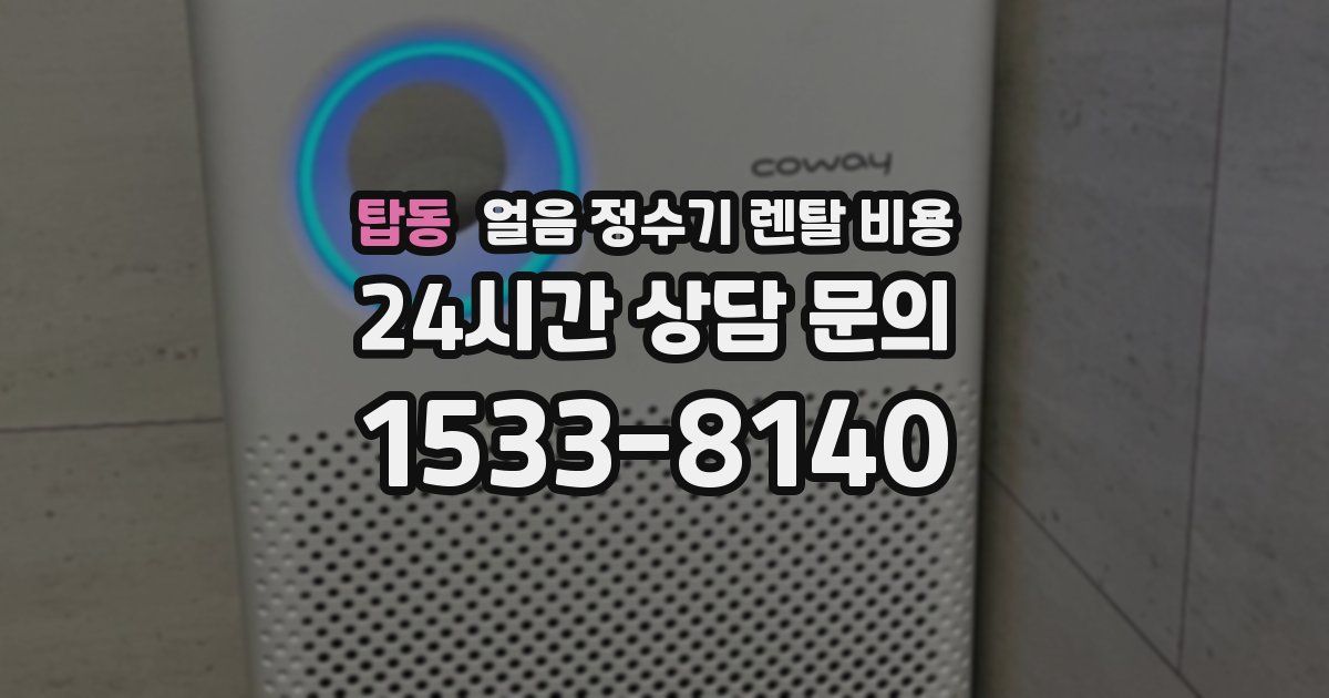 탑동 얼음 정수기 렌탈 비용