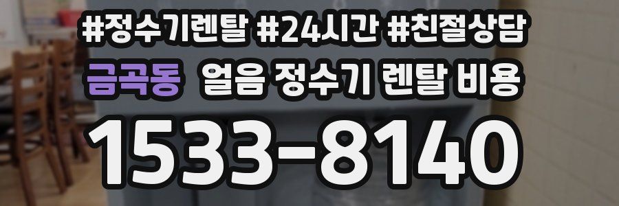 금곡동 얼음 정수기 렌탈 비용