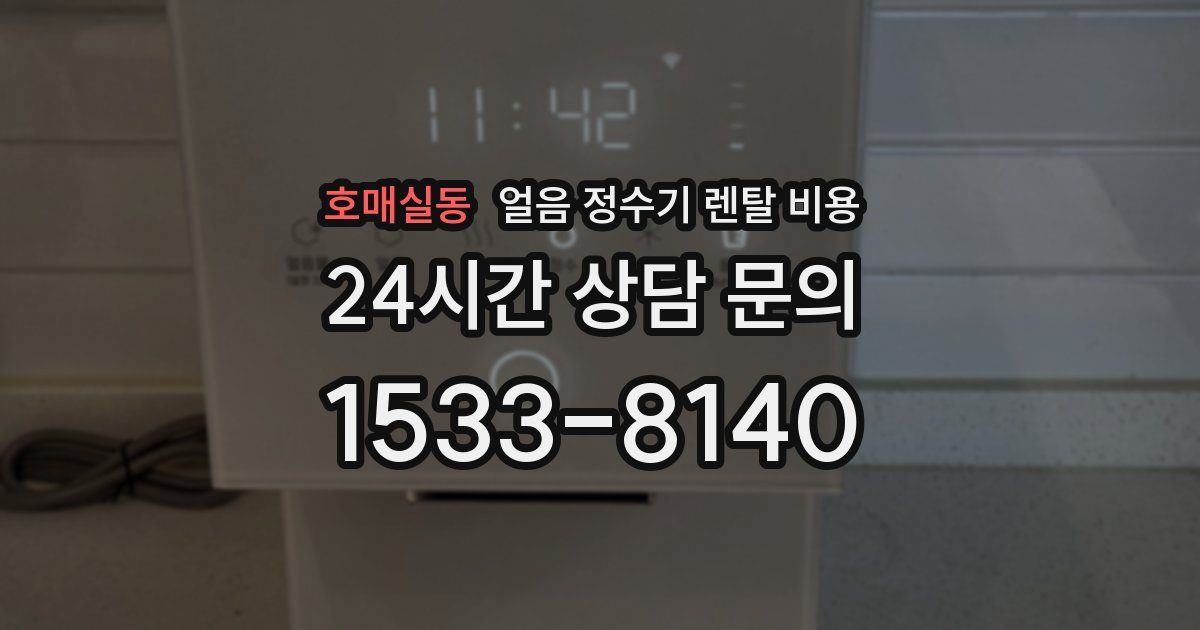 호매실동 얼음 정수기 렌탈 비용