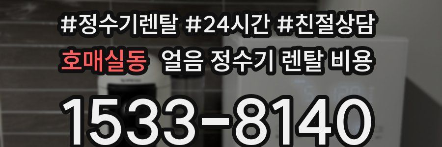 호매실동 얼음 정수기 렌탈 비용