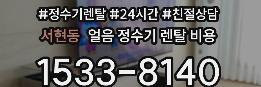 서현동 얼음 정수기 렌탈 비용