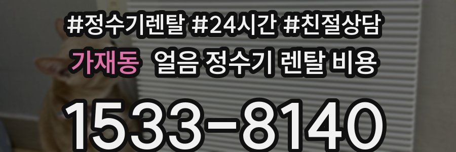 가재동 얼음 정수기 렌탈 비용
