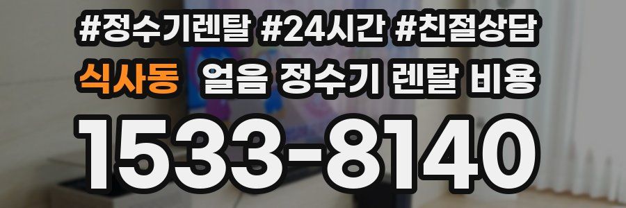 식사동 얼음 정수기 렌탈 비용