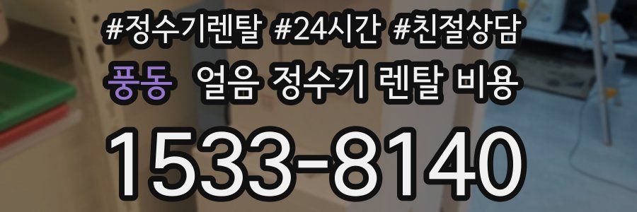 풍동 얼음 정수기 렌탈 비용