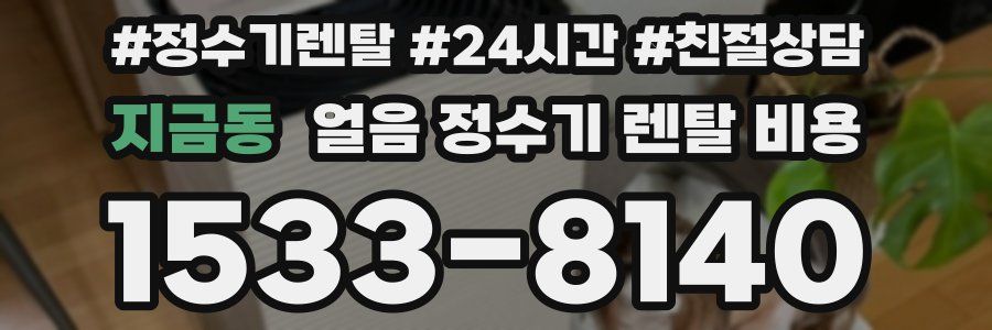 지금동 얼음 정수기 렌탈 비용