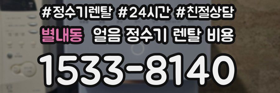 별내동 얼음 정수기 렌탈 비용