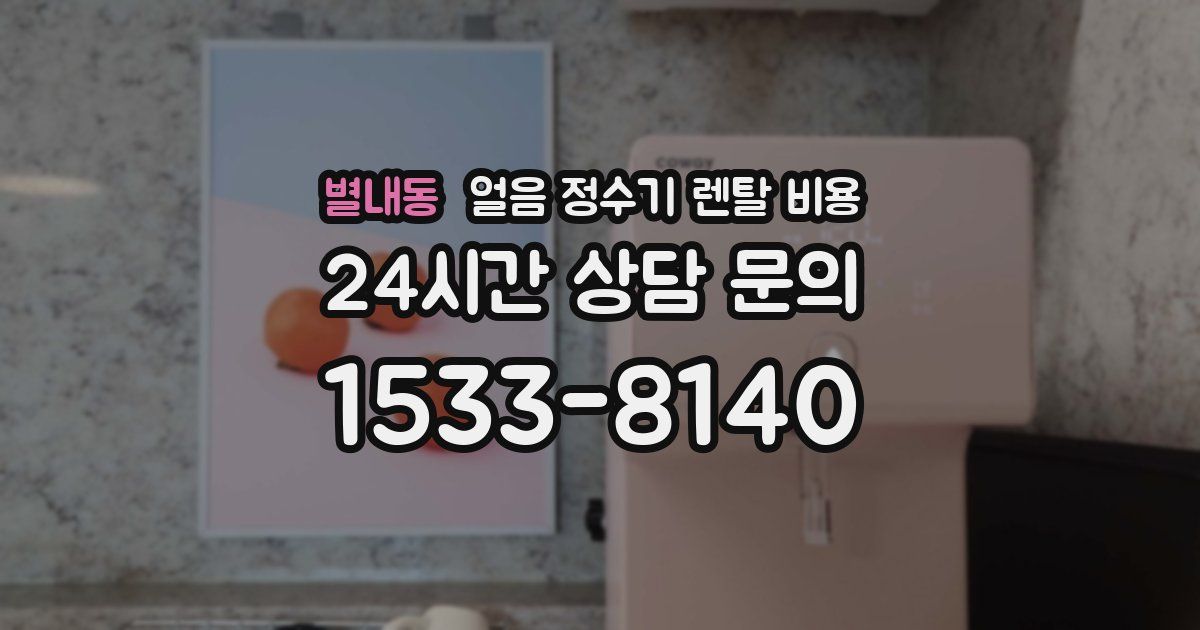 별내동 얼음 정수기 렌탈 비용