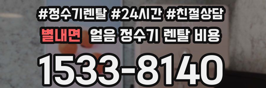 별내면 얼음 정수기 렌탈 비용