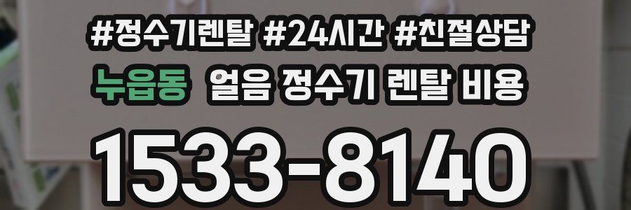 누읍동 얼음 정수기 렌탈 비용