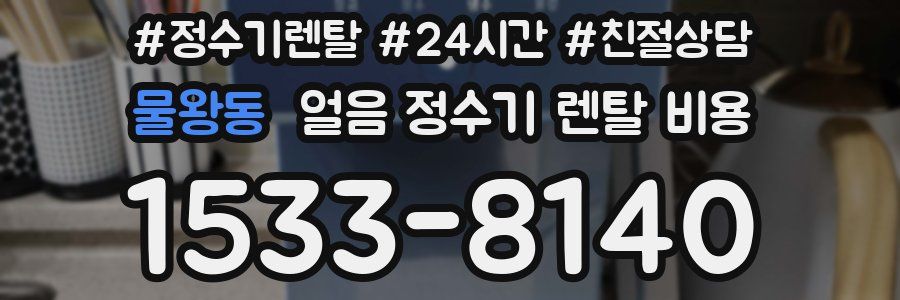 물왕동 얼음 정수기 렌탈 비용