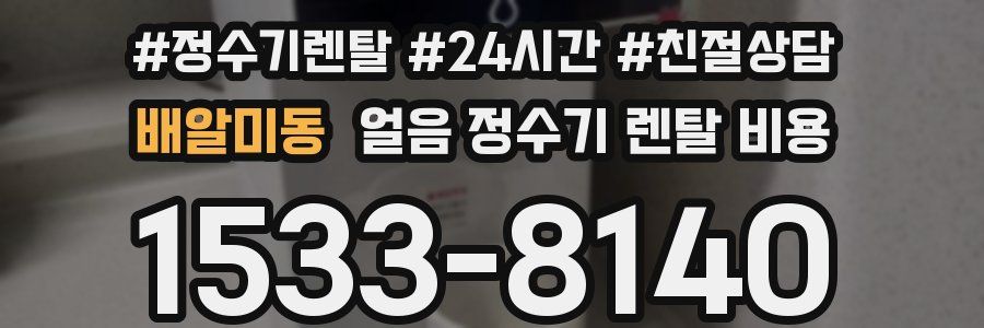배알미동 얼음 정수기 렌탈 비용