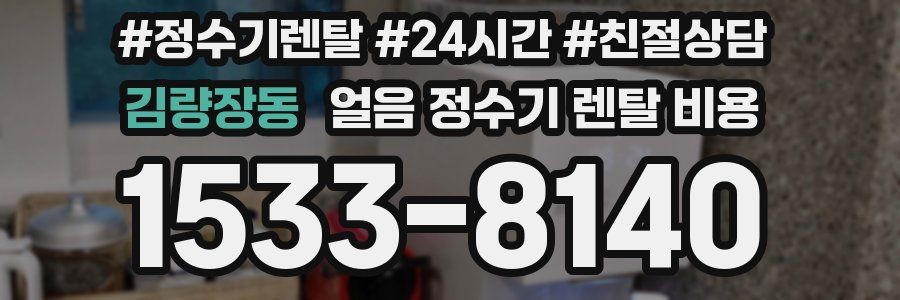 김량장동 얼음 정수기 렌탈 비용