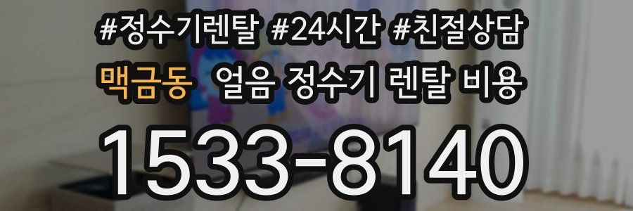 맥금동 얼음 정수기 렌탈 비용