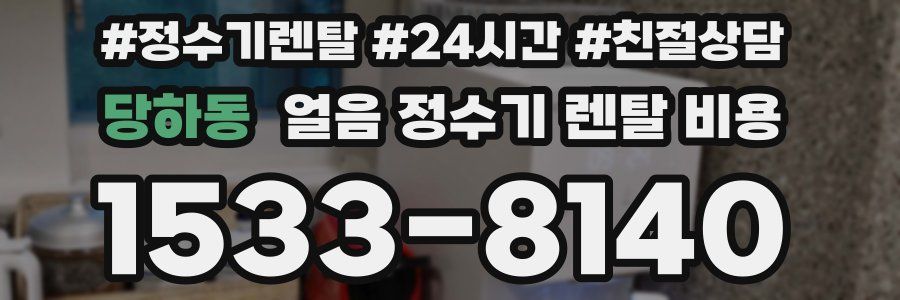 당하동 얼음 정수기 렌탈 비용