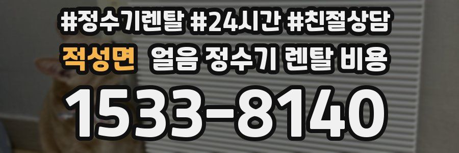 적성면 얼음 정수기 렌탈 비용