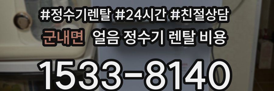 군내면 얼음 정수기 렌탈 비용