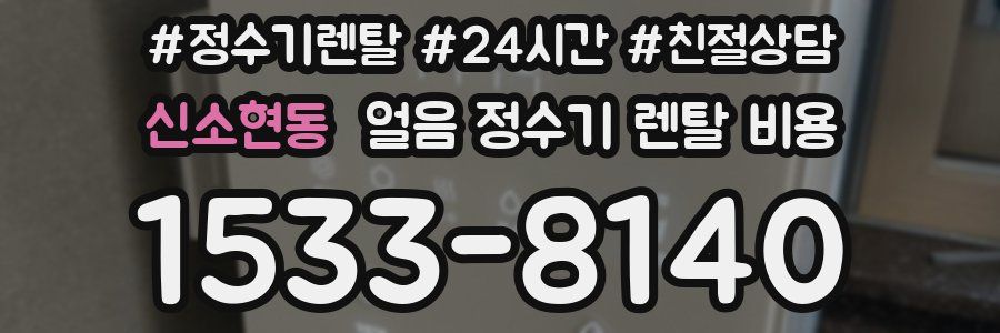 신소현동 얼음 정수기 렌탈 비용