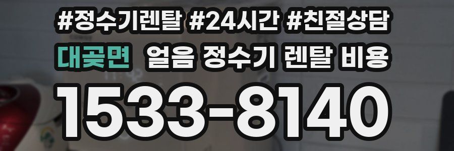 대곶면 얼음 정수기 렌탈 비용