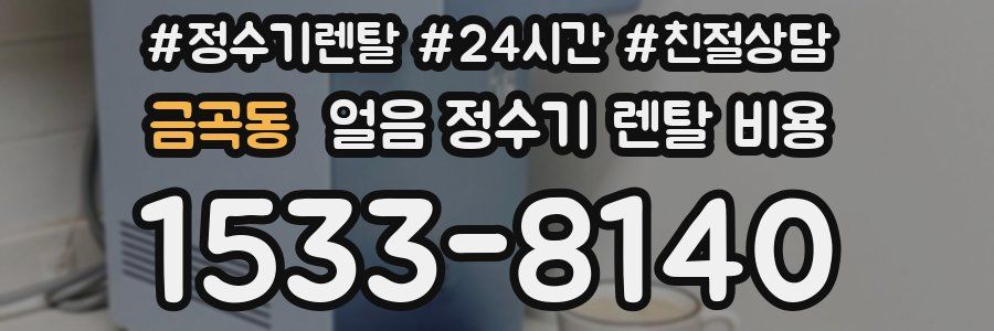 금곡동 얼음 정수기 렌탈 비용