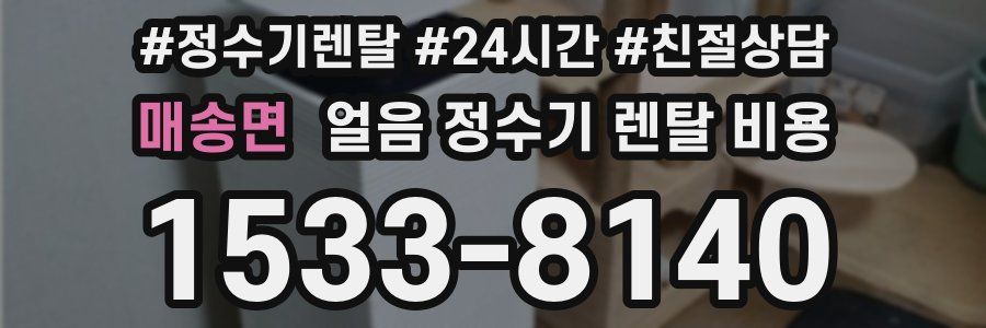 매송면 얼음 정수기 렌탈 비용