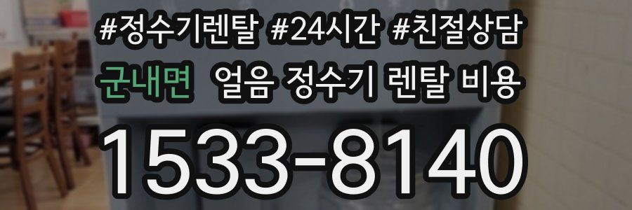 군내면 얼음 정수기 렌탈 비용