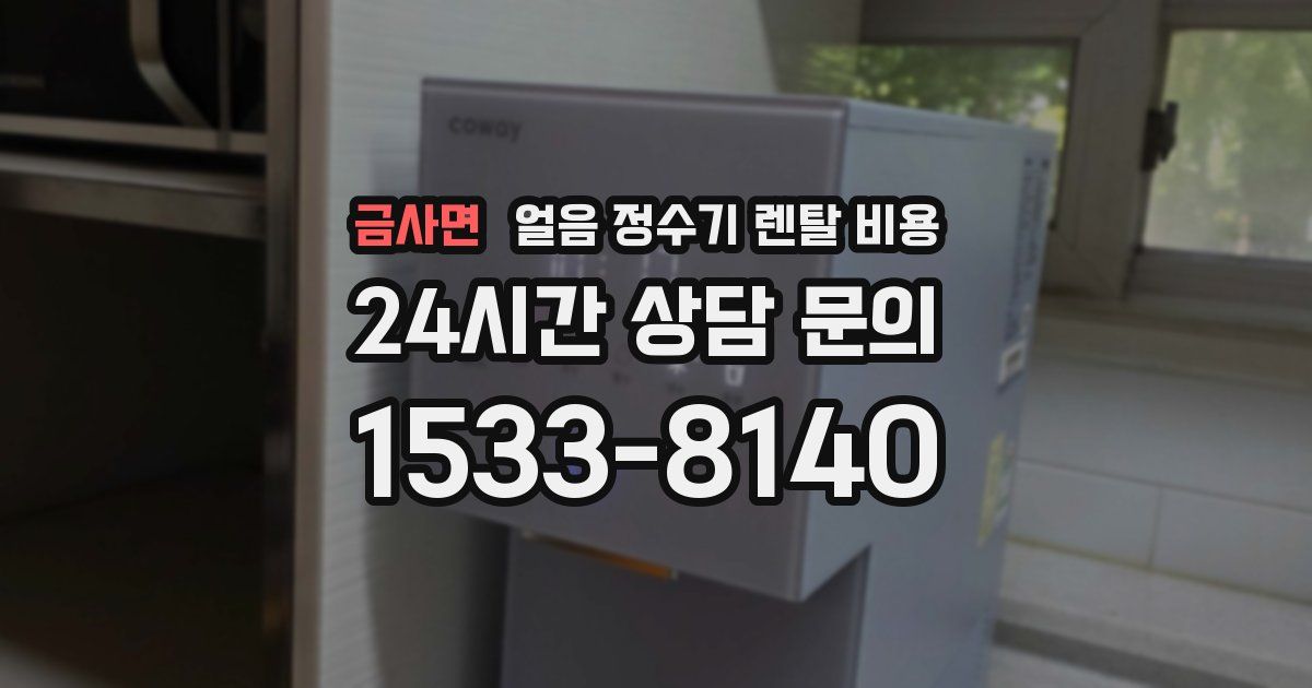 금사면 얼음 정수기 렌탈 비용