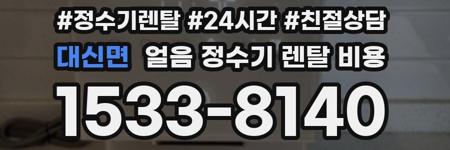 대신면 얼음 정수기 렌탈 비용