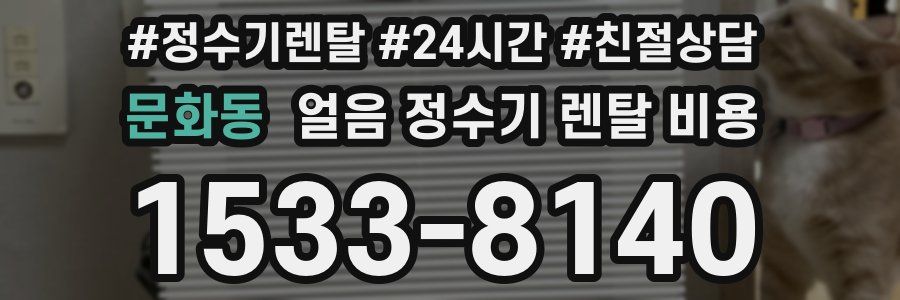 문화동 얼음 정수기 렌탈 비용