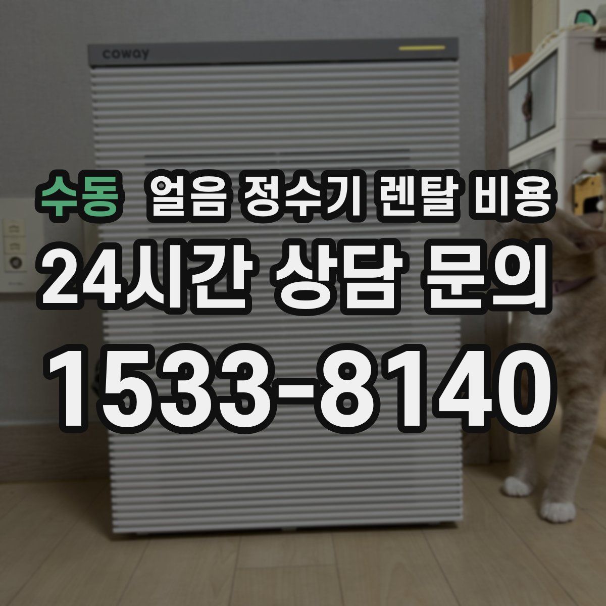 수동 얼음 정수기 렌탈 비용