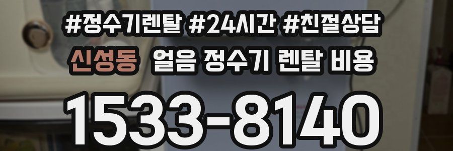 신성동 얼음 정수기 렌탈 비용