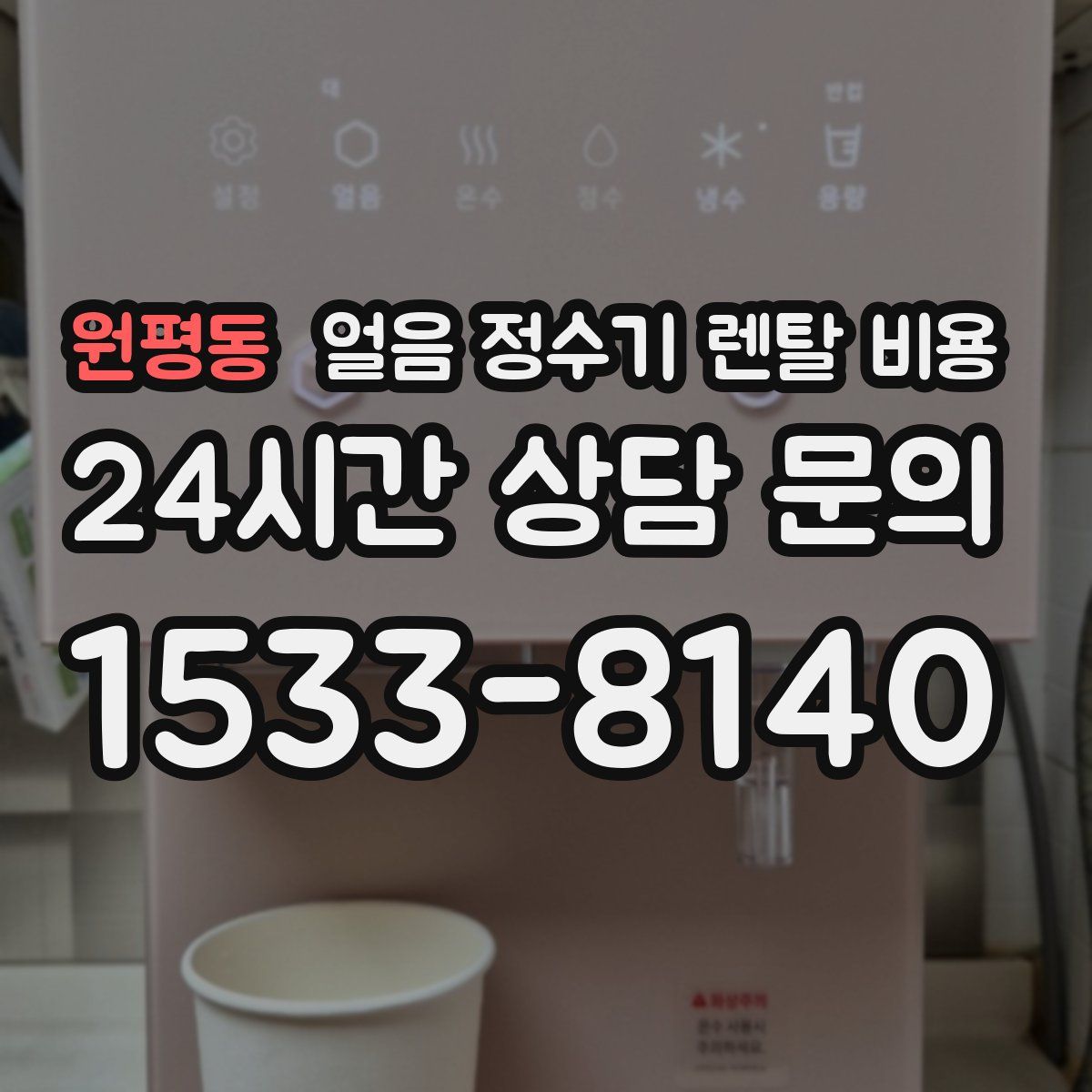 원평동 얼음 정수기 렌탈 비용