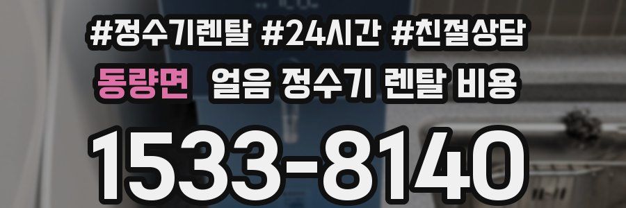 동량면 얼음 정수기 렌탈 비용
