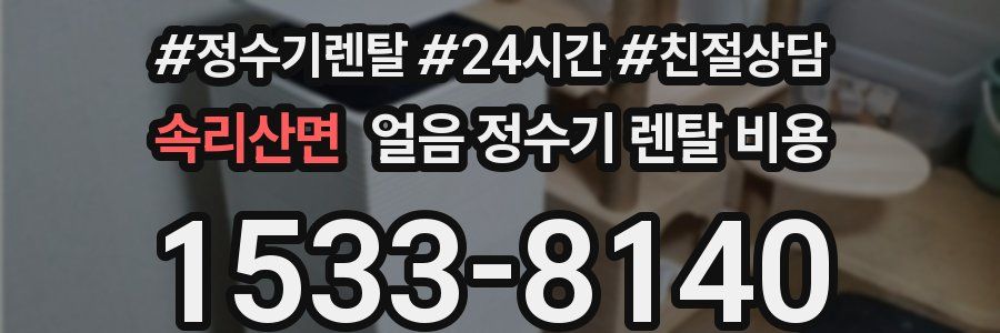 속리산면 얼음 정수기 렌탈 비용