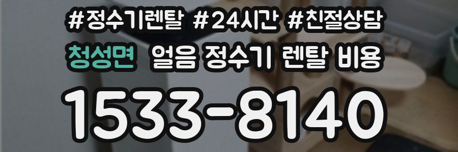 청성면 얼음 정수기 렌탈 비용