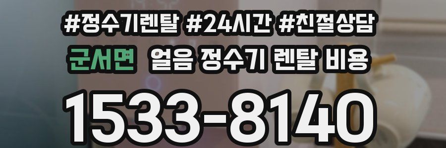 군서면 얼음 정수기 렌탈 비용