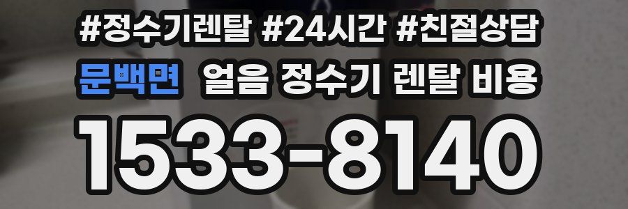 문백면 얼음 정수기 렌탈 비용