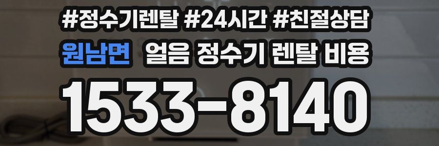 원남면 얼음 정수기 렌탈 비용