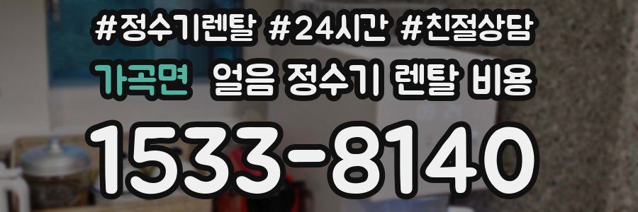 가곡면 얼음 정수기 렌탈 비용
