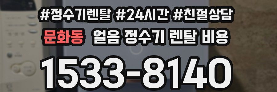 문화동 얼음 정수기 렌탈 비용