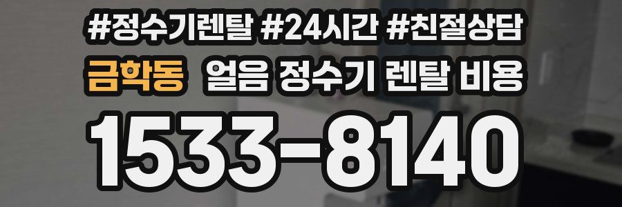 금학동 얼음 정수기 렌탈 비용