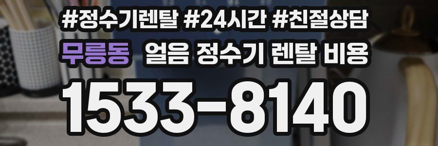 무릉동 얼음 정수기 렌탈 비용